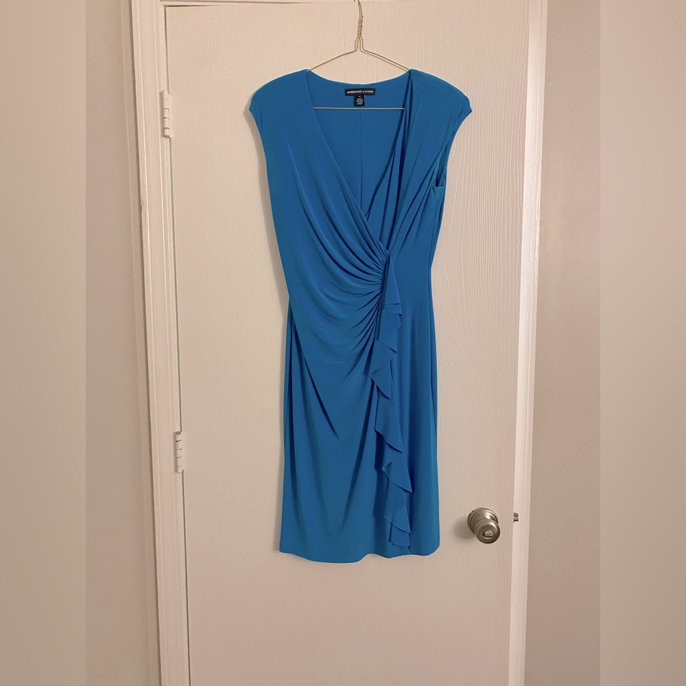 American Living Blue MIDI Dress Size 10